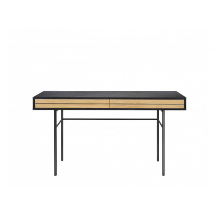 Stripe Writing Desk (Oak-Black)